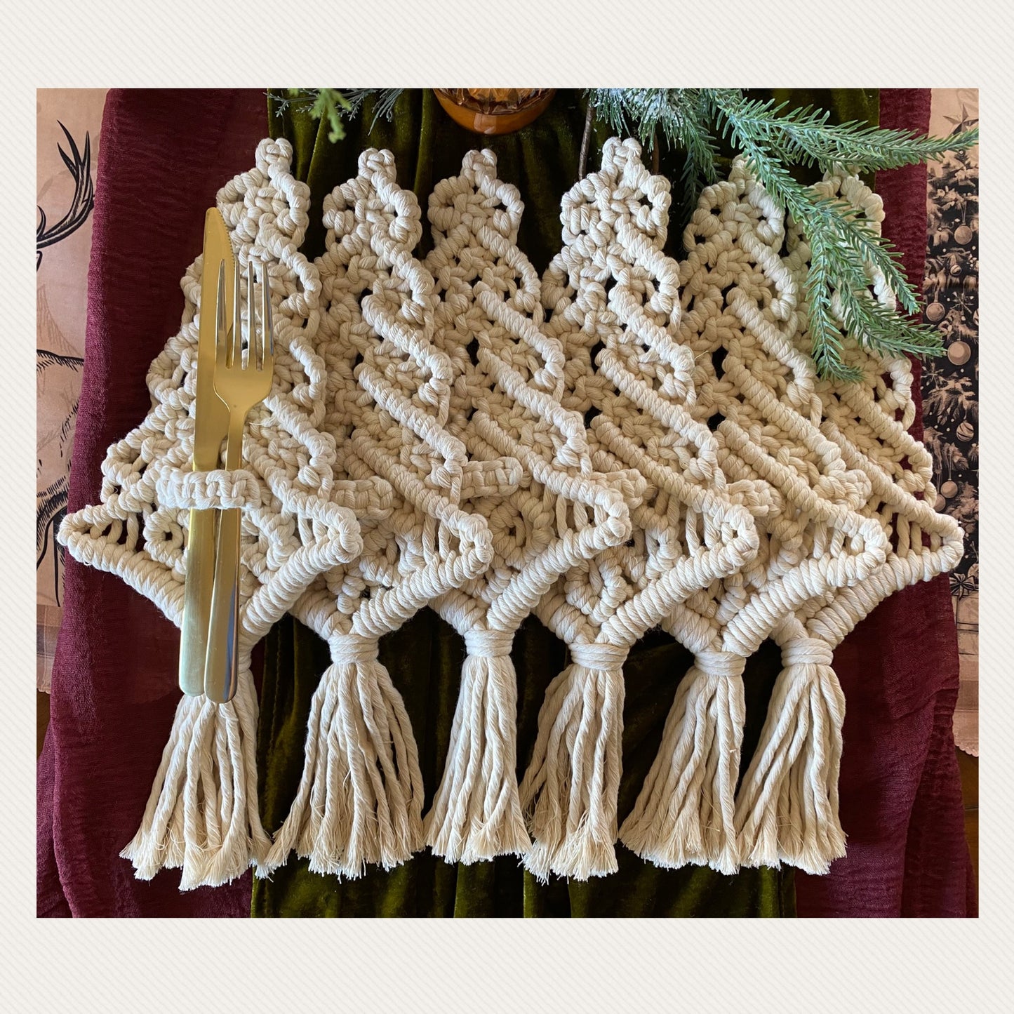 Christmas Tree Cutlery Holder Packs